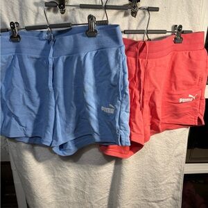 Puma Two-Pack Casual Shorts — Corn Blue & Watermelon Pink